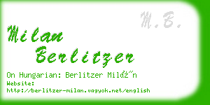 milan berlitzer business card